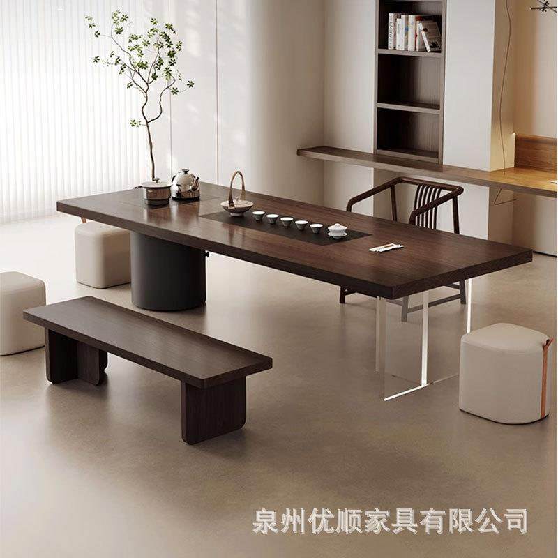 实木茶桌亚克力办公室大板泡茶桌茶台新中式茶盘一体茶桌椅组合,鲜花速递/花卉仿真/绿植园艺,割草机/草坪机,淘宝优惠券,粉丝福利购,淘宝优惠卷
