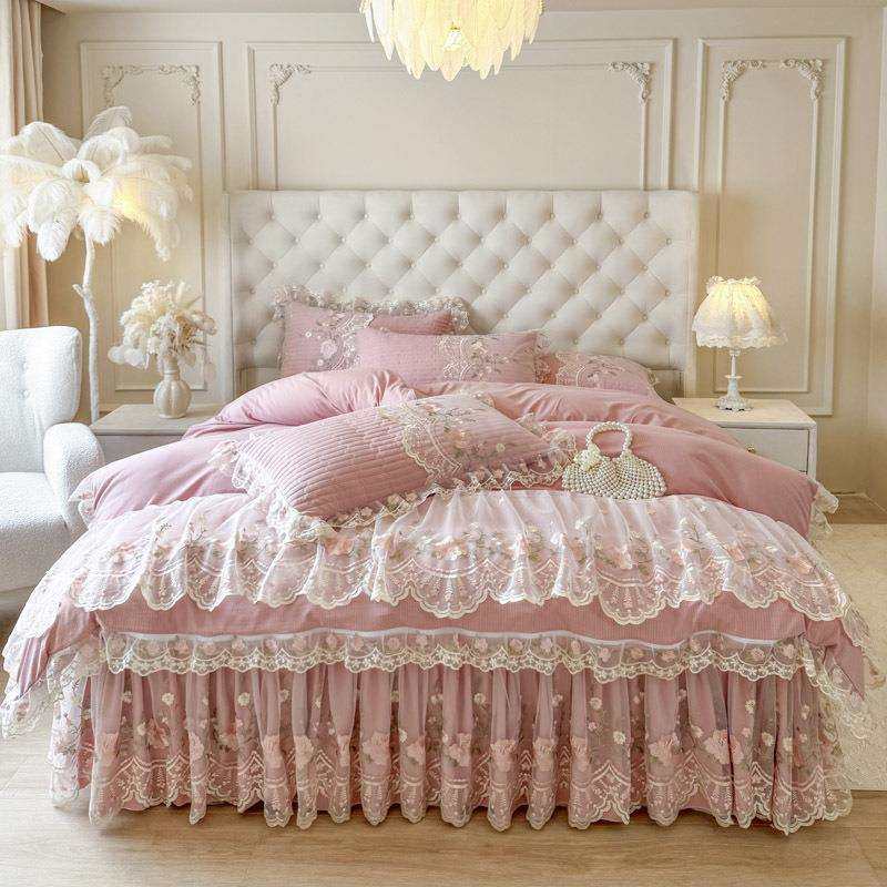 2025新款木棉皱皱纱床裙四件套高品质笠裙款四件套秋冬三件套法式,鲜花速递/花卉仿真/绿植园艺,割草机/草坪机,淘宝优惠券,粉丝福利购,淘宝优惠卷