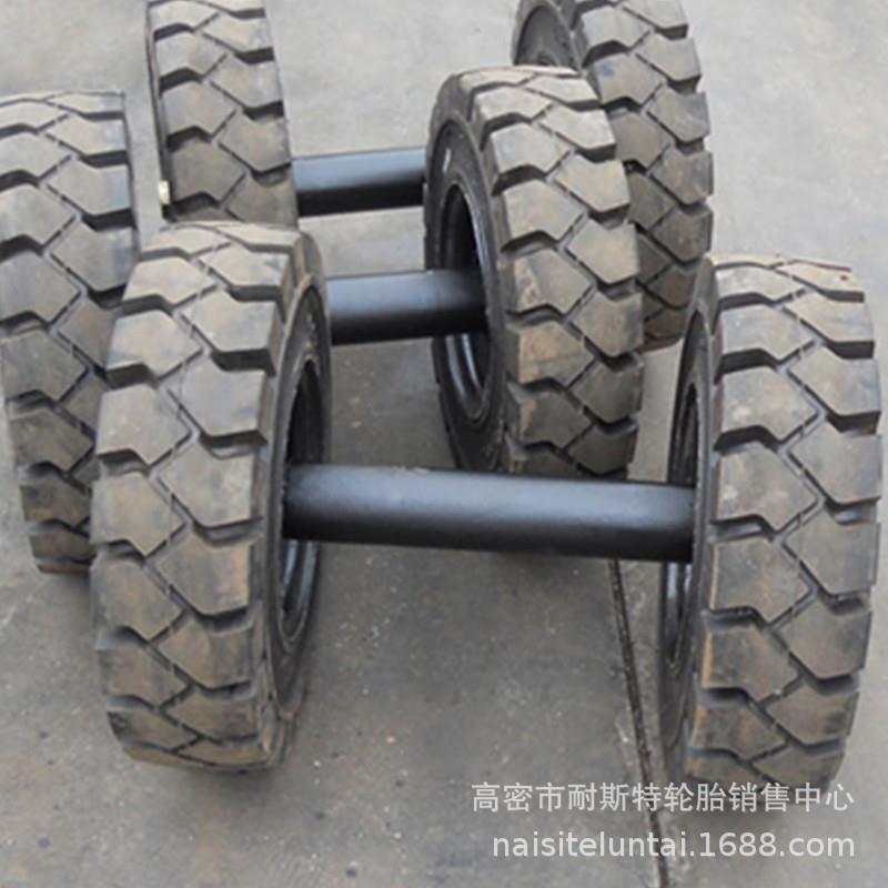 8.25-15隧道衬砌实心车轮6.50-10拖车实心轮 带钢圈 轴承