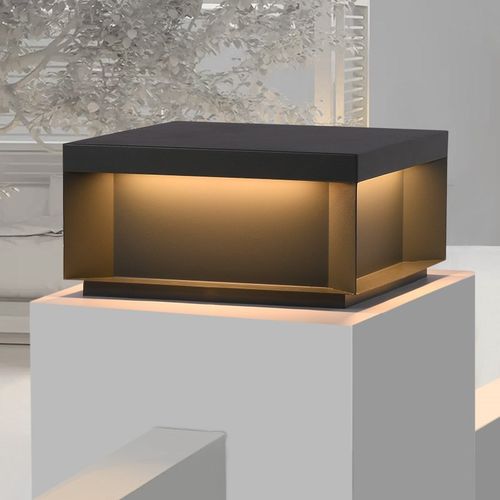 柱头灯室外门柱灯方n形户外防水别墅庭院灯接电款中式大门灯围墙