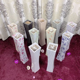 木质铁艺简约仿陶瓷花瓶客厅干花B插花落地大树脂花瓶装 饰花器摆