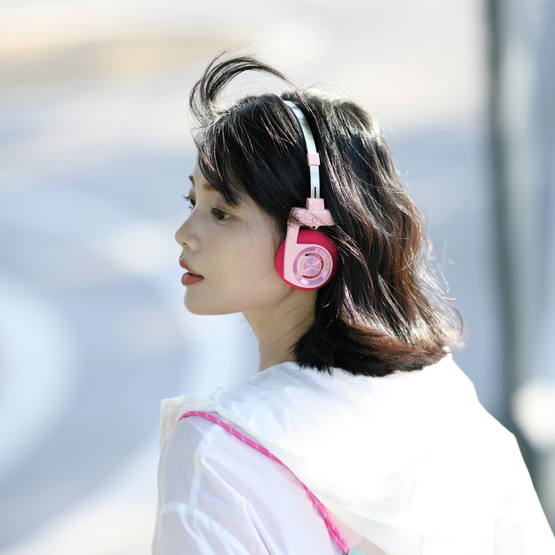 问加WhatPlus R3元u气粉明星头戴式耳机 便携小巧无线拍照女生礼