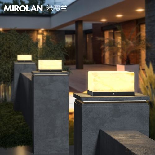 门柱灯大门灯别墅太阳能柱头灯庭院门柱L灯户外柱子灯防水立柱灯