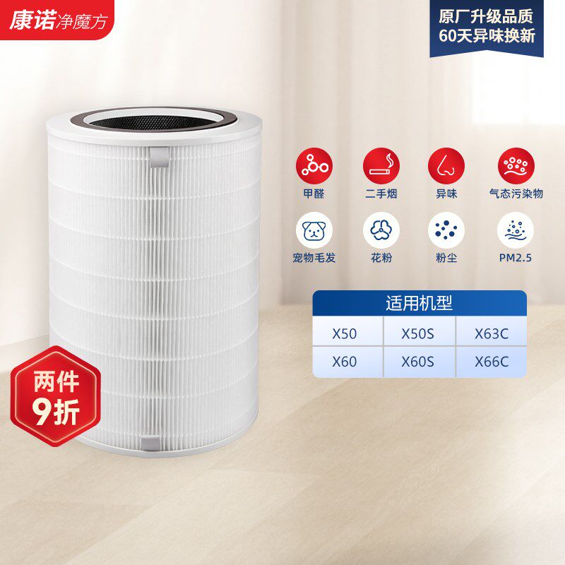 适配352空气净化器滤芯x50/x6v0/x60s/x66c/x63c/x50s/除醛过滤网