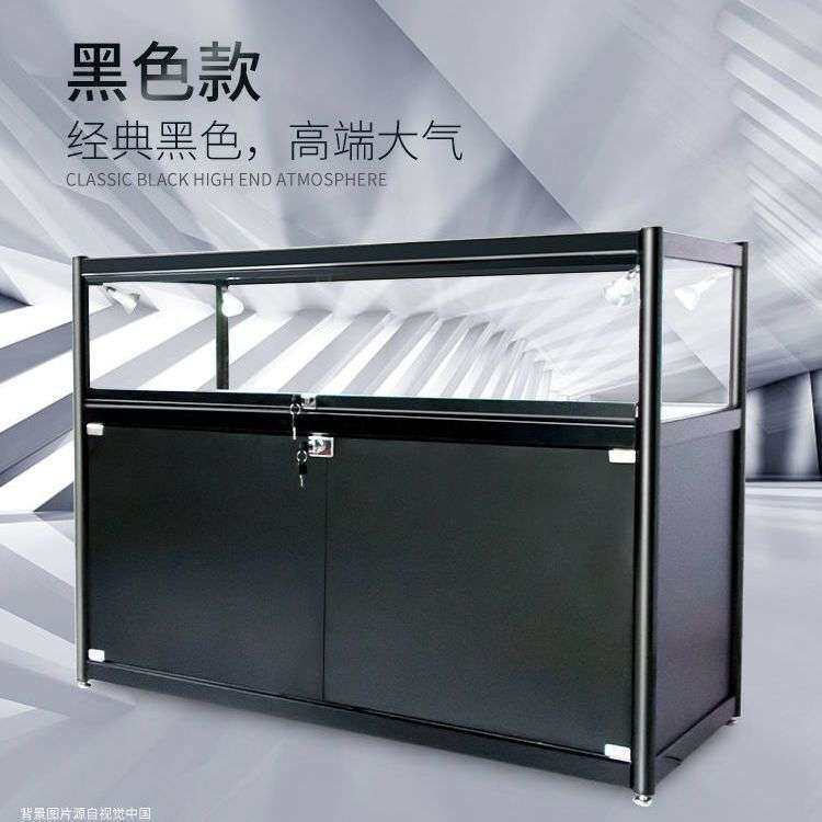 饰品柜台首饰玻璃展柜样品展示柜珠宝柜台手机柜商店货架可移动
