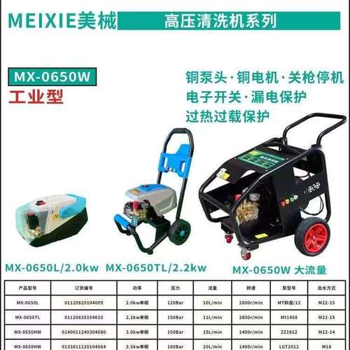 美械0650HW-3.5KW单相/单微动/20升/200压力/分体中泵LGT2012