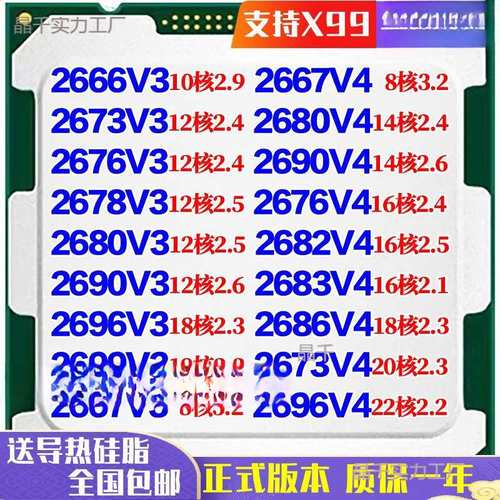 E5 2666 2673 2676 2678 2680 2696 2690 2686 2667 V3 V4 CPU