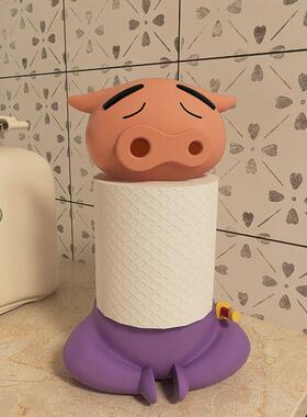 创意厨房立式洗脸巾收纳擦手巾卷纸架子家用卫生间浴室装饰品摆件