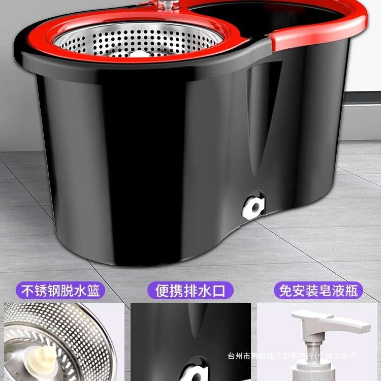 旋转拖把杆通用家用一拖净免手洗甩干自动脱水拖布桶拖地2025新款