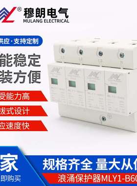 直销电涌保护器浪涌保护器MLY1-60KA/4P防雷避雷器家用