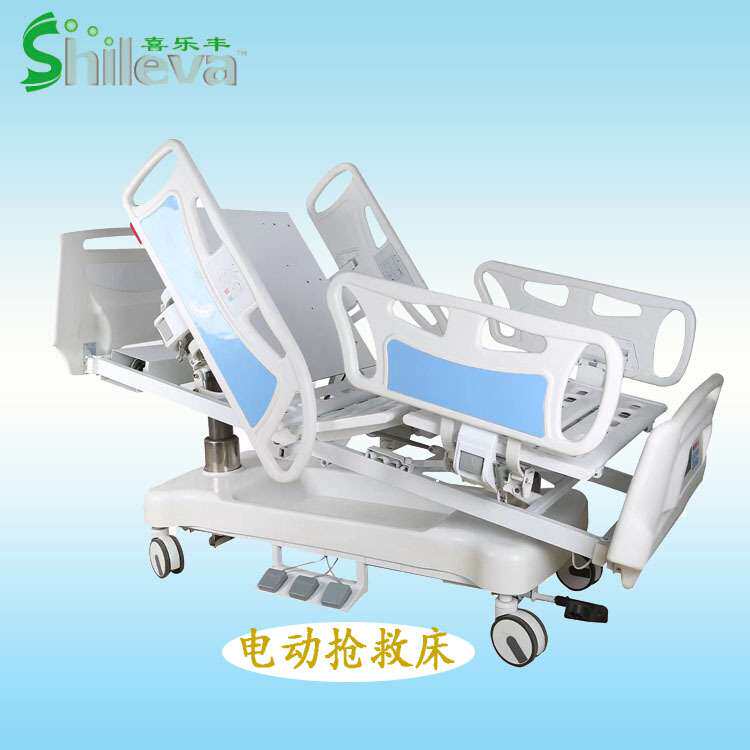 ICU电动抢救床电动五功能升降病床多功能立柱升降病床电动溶栓床