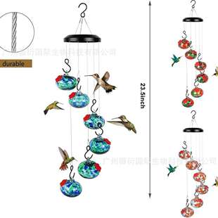 2024 New Charming Wind Chimes Hummingbird feeders花园装饰