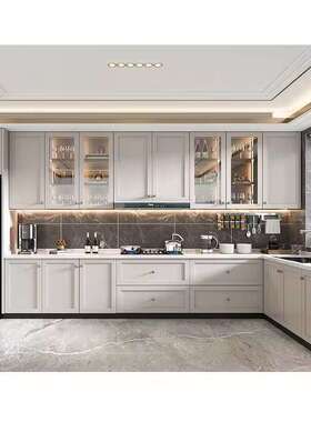 外贸出口北美整体烤漆工程橱柜定 制门板 kitchen cabinet