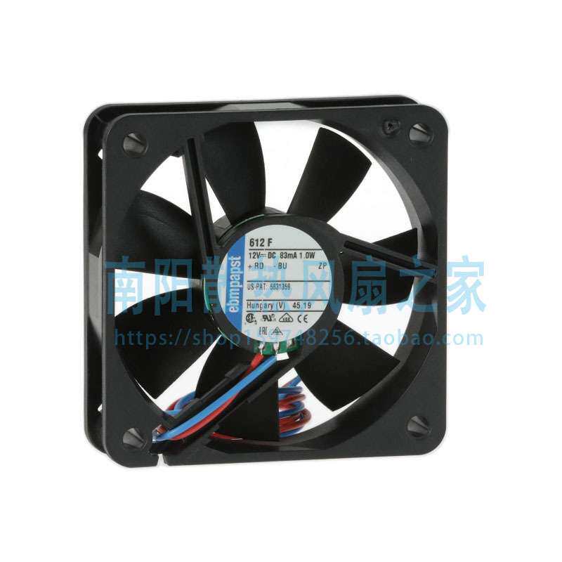 ebm-papst 612F FAN AXIAL 60X15MM 12VDC WIRE 83mA 1.0W 风扇