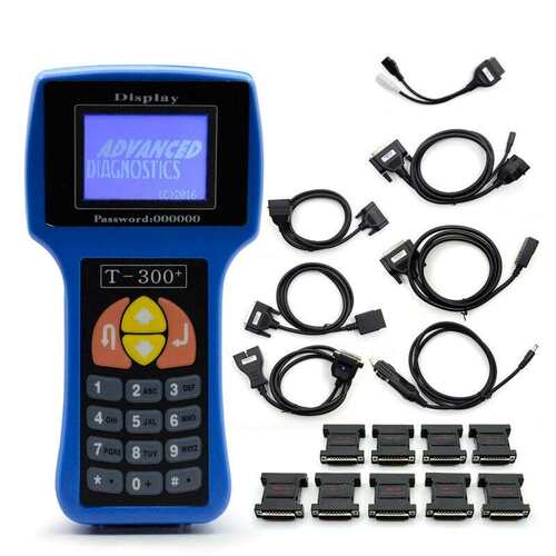 T300 Key Programmer V23.9英语/西班牙语蓝色黑色钥匙匹配仪