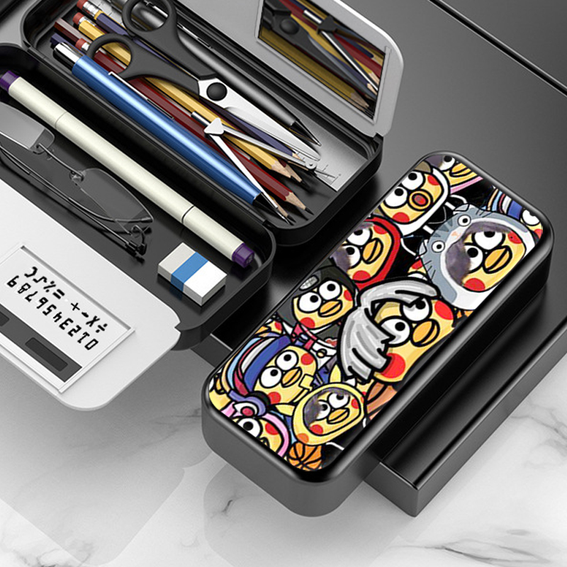 鸡你太美ikun小黑子蔡徐坤多功C能学生文具盒眼镜收纳盒笔盒笔袋