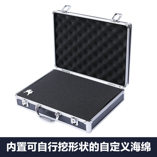 手提式中号铝合i金箱子多功能工具箱产品样品展示箱配海绵防震定