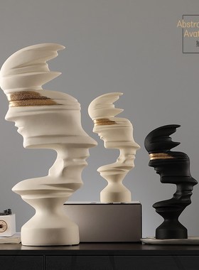 抽象雕像摆件g现代简约轻奢创意艺术树脂家居客厅酒柜电视柜装饰