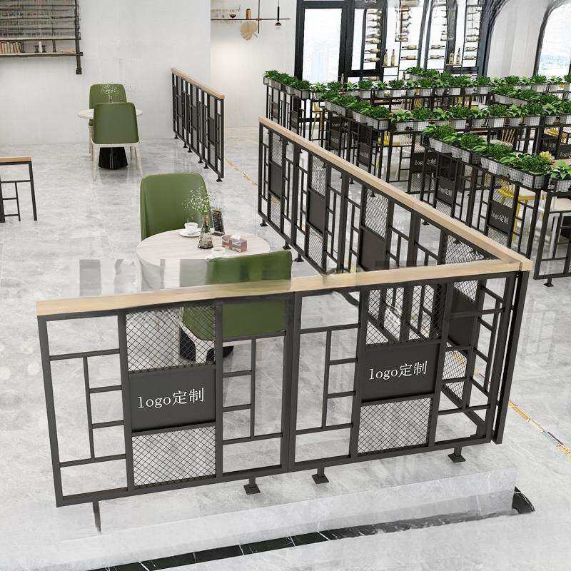 隔断铁艺餐厅围栏酒吧奶茶店过道装饰护栏花架休闲吧半截屏风代发