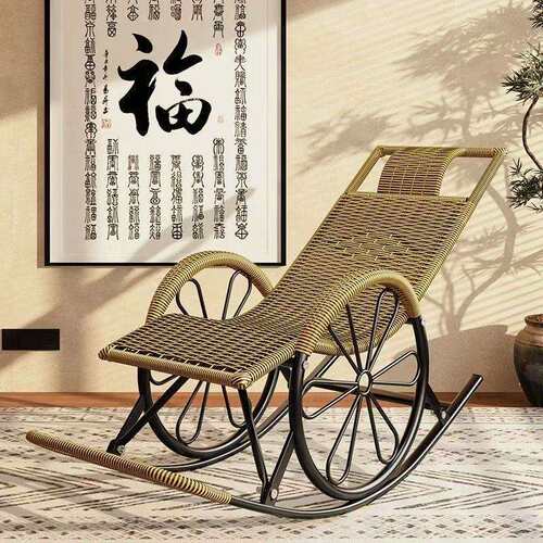 摇椅大人躺椅阳台晒太阳逍遥椅成人藤椅休闲靠椅懒人摇摇椅沙发新