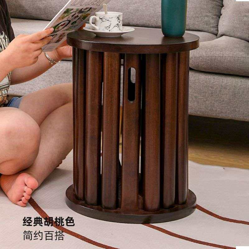 实木多功能叠叠乐圆凳可叠放客厅餐桌组合凳卧室圆凳新中式茶几凳