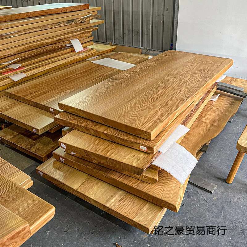 木板老榆木板整板整板桌板茶桌实木松木板面板榆木板北蜡餐桌