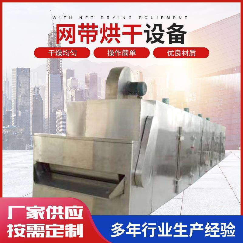 网带式烘干机枸杞带式干燥机厂家山东合成橡胶网带干燥设备