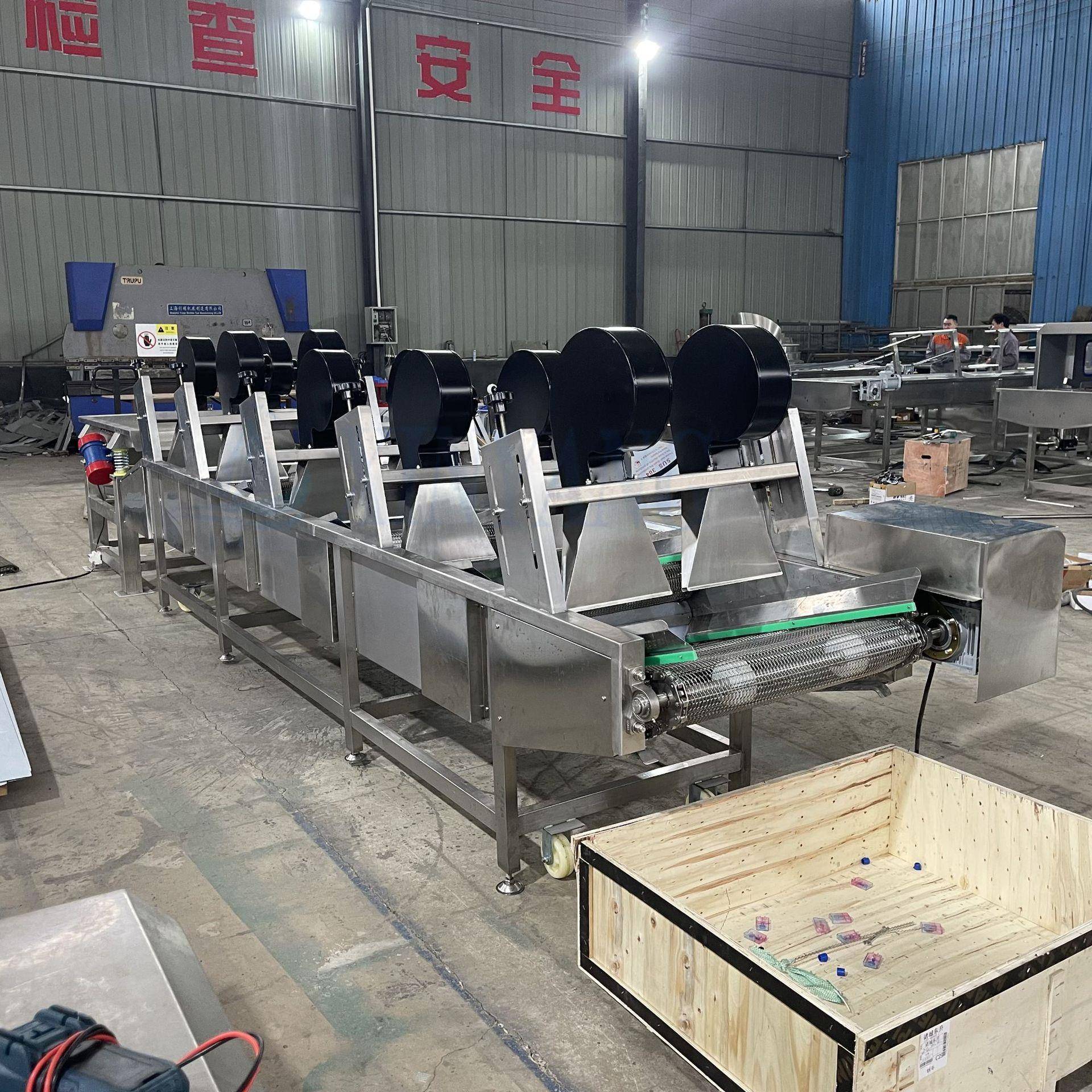 大型蔬菜清洗风干线软包装袋表面除水风干机全自动食品风干机