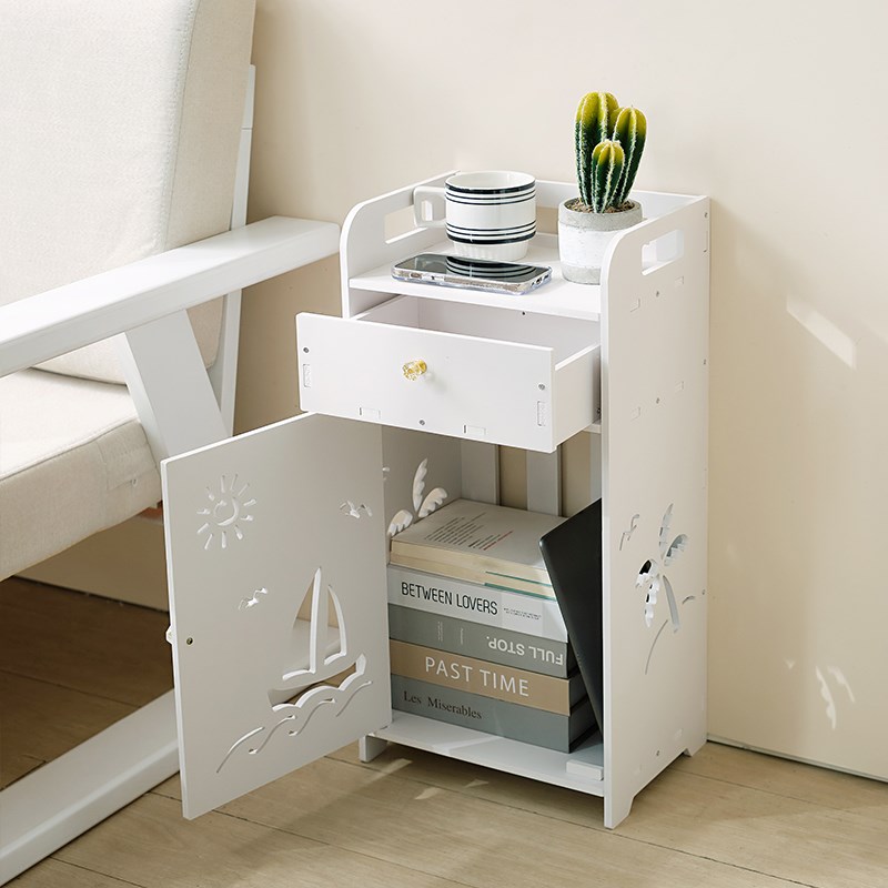 床边柜床头柜卧室简约现代小柜子简易小型床头收纳V柜家用网红储