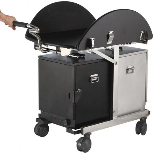 优曼可折叠豪华客房送餐车手推车移动餐车酒店星级餐厅304不锈钢