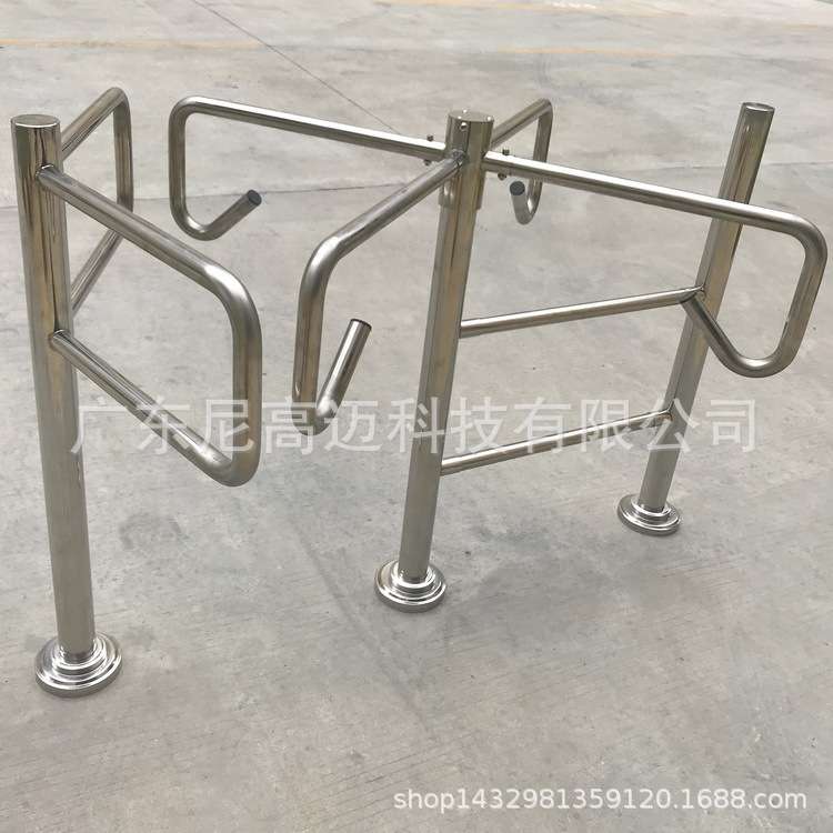 供应广州出口十字式旋转栏杆机 商超人行通道手动不锈钢旋转挡闸
