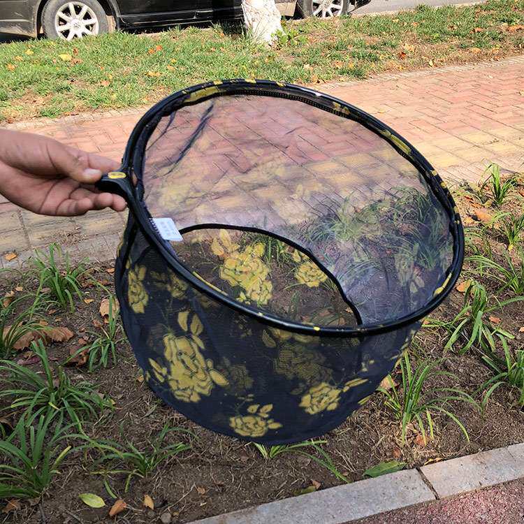 纯碳素网头绑线网头黑坑40型号抄网头全碳素轻硬网头飞抄黑坑网头
