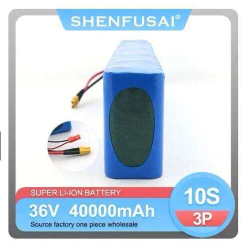 36V40Ah 18650电池组内置 BMS 250W-500W踏板车电池+42V2A充电器