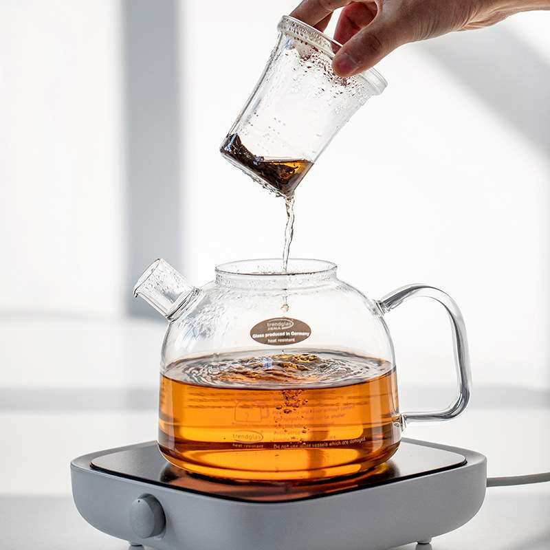 德国进口trendglas JENA高硼硅泡茶玻璃壶简约家用耐热煮茶壶茶具