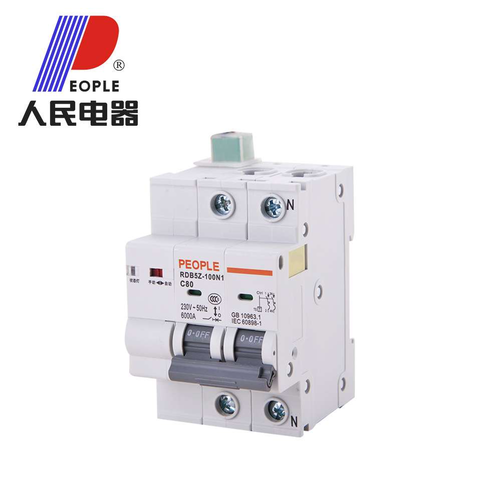 人民电器RDB5Z-100N1小型自动重合闸断路器费控光伏2P63A4P100A