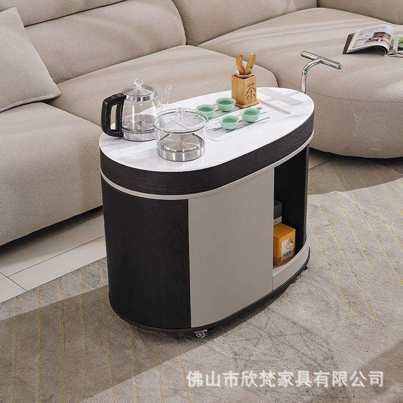 可移动茶台阳台小茶桌家用小茶车桌椅组合休闲推车迷你吧台茶水柜