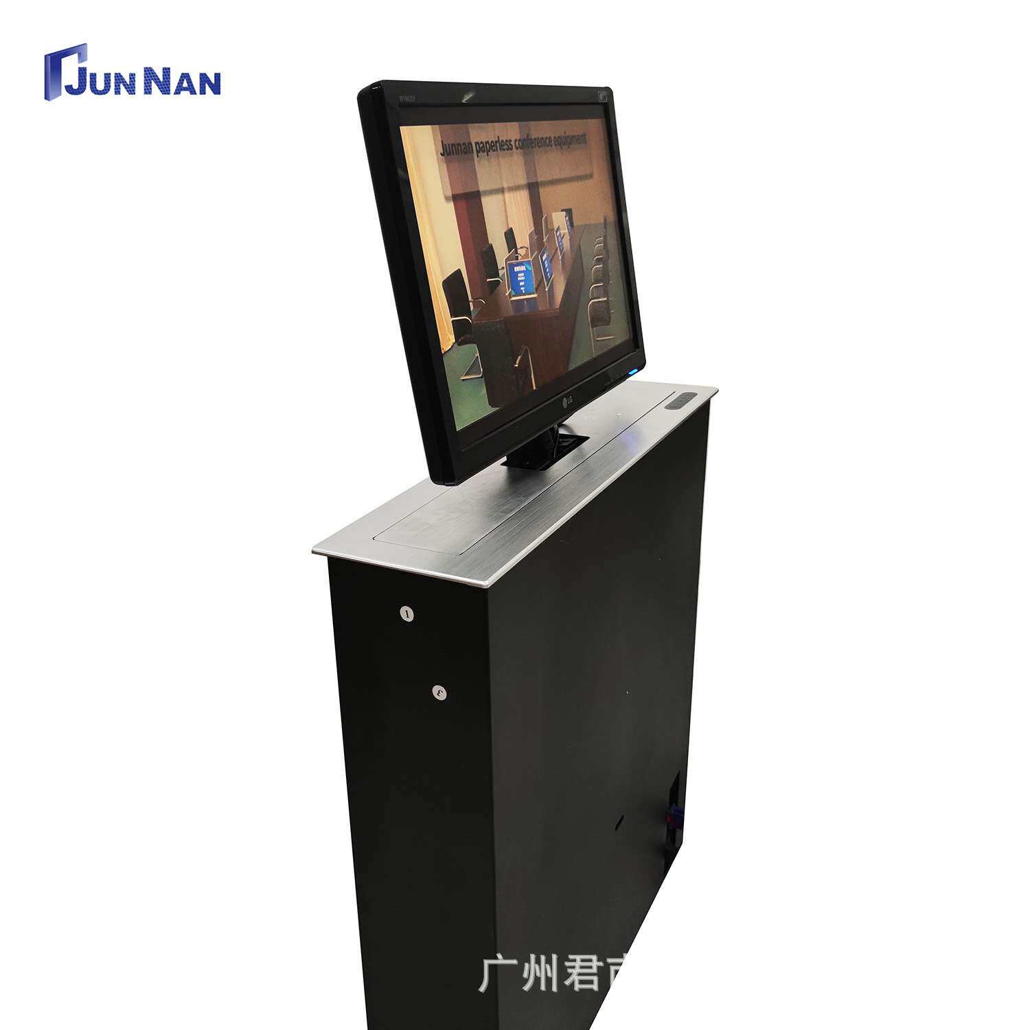 重庆市君南19/22/24/27寸常规升降器液晶屏会议桌电脑升降显示器