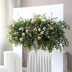 绿植悬挂垂吊绿色植物叶橱窗美陈软装装饰散尾假树叶花惟妙园林20
