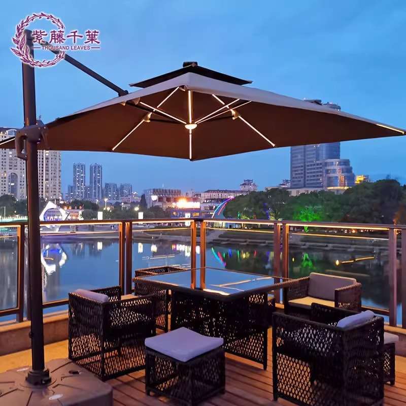 户外遮阳伞庭院伞露台阳台露天摆摊大太阳伞棚别墅花园室外罗马伞