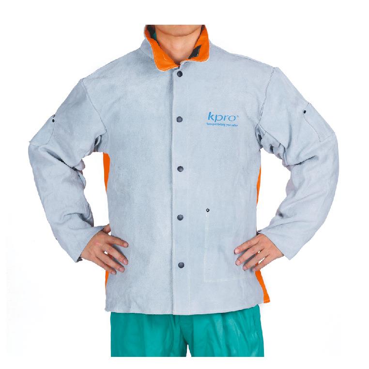 kpro 康友 原色前皮后布电焊服 抵挡火花飞溅 阻燃