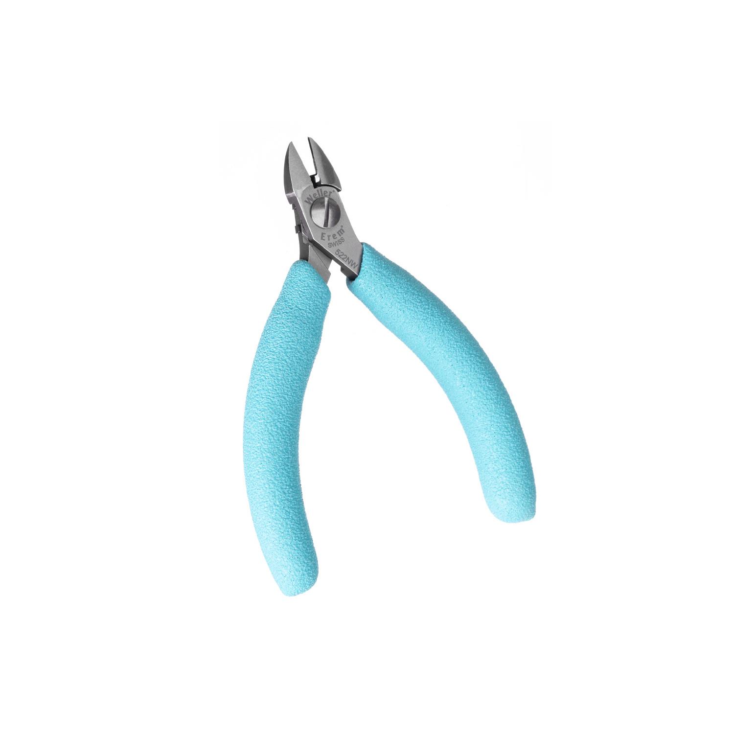 瑞士Erem 522NW留屑钳 1.6mm引脚齐平剪切斜口钳 夹持防飞溅