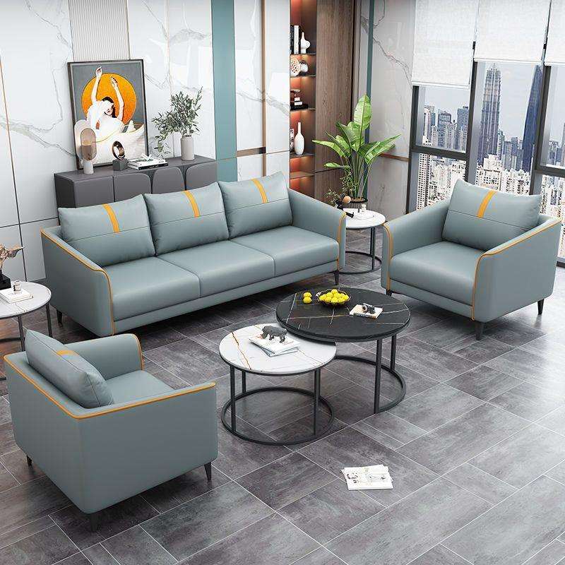 沙发办公室沙发茶几组合休闲简约现代休息小型商务接待洽谈会客