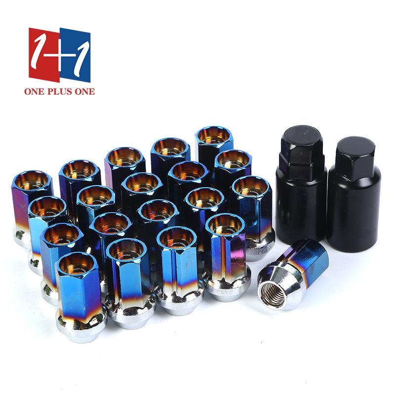 工厂直供跨境汽车配件WHEEL NUT F650改装螺母轮毂螺丝19对边凹槽