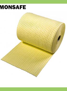 LEMONSAFE黄色吸液棉卷化学品吸附棉防酸碱溶剂吸收垫HRL01