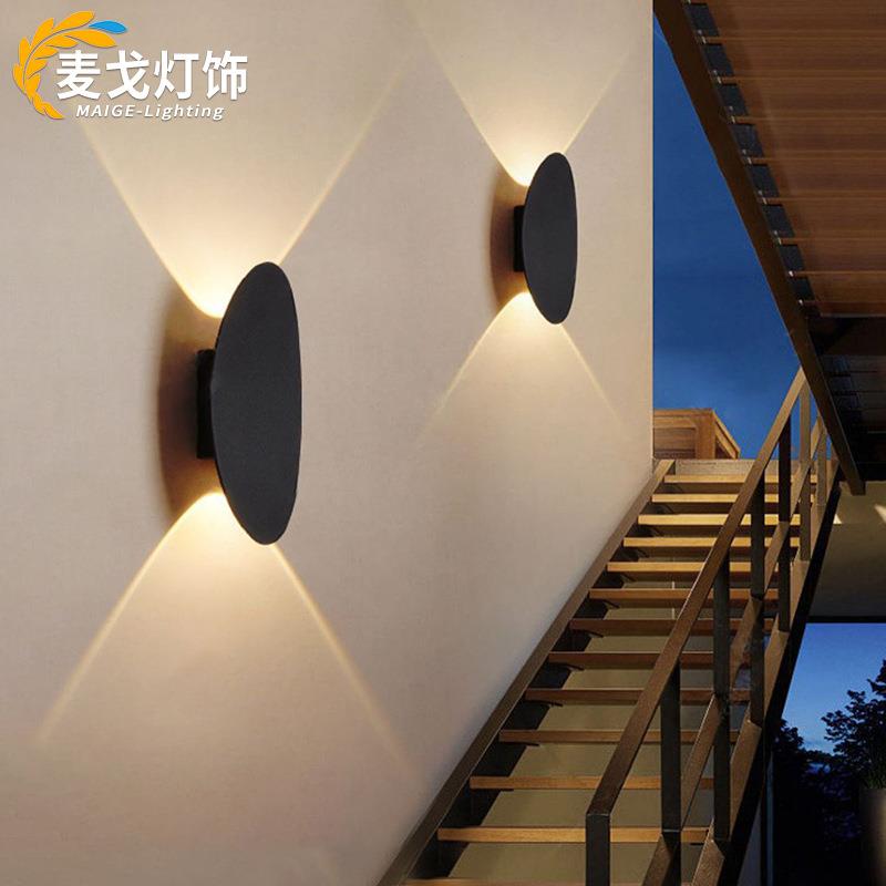 led壁灯户外防水庭院别墅过道花园简约创意卧室床头上下照墙壁灯