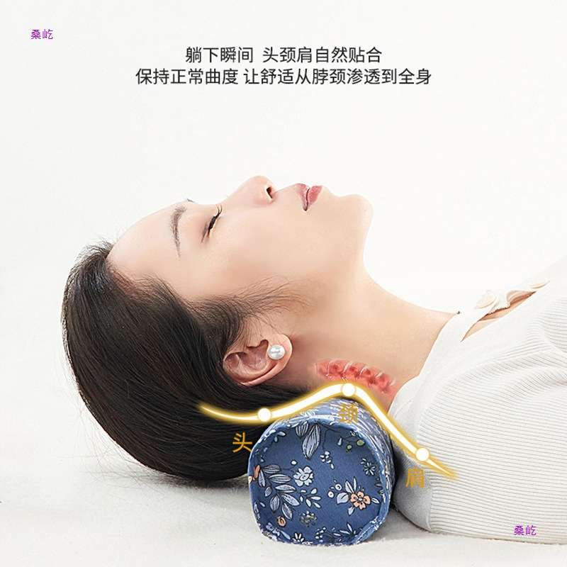 全荞麦决明子颈椎枕睡眠劲椎圆枕头糖果睡觉护颈助小圆柱硬芯花草