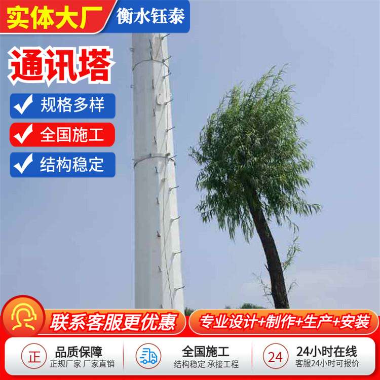 通讯塔单管景观公园美化钢结构镀锌无线通信塔照明移动基站信号塔