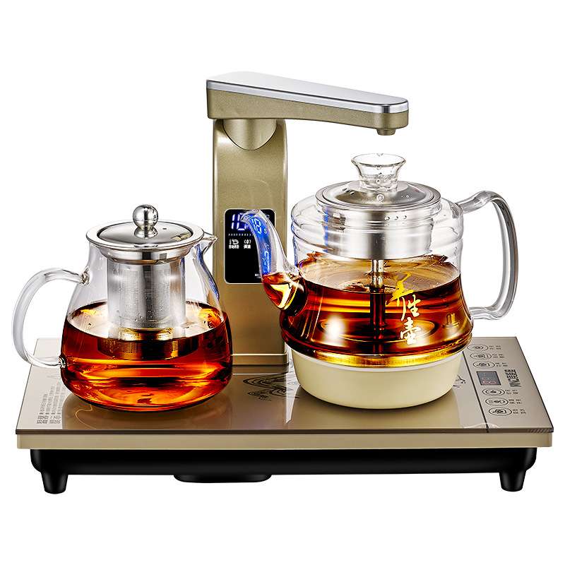 美能迪自动上水煮茶器智能保温自动上水双炉泡茶家用电热水壶