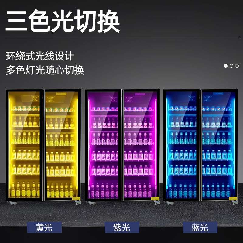 酒柜 商用酒吧KTV商超便利店双三门啤酒饮料冷饮冷藏柜酒柜展示柜