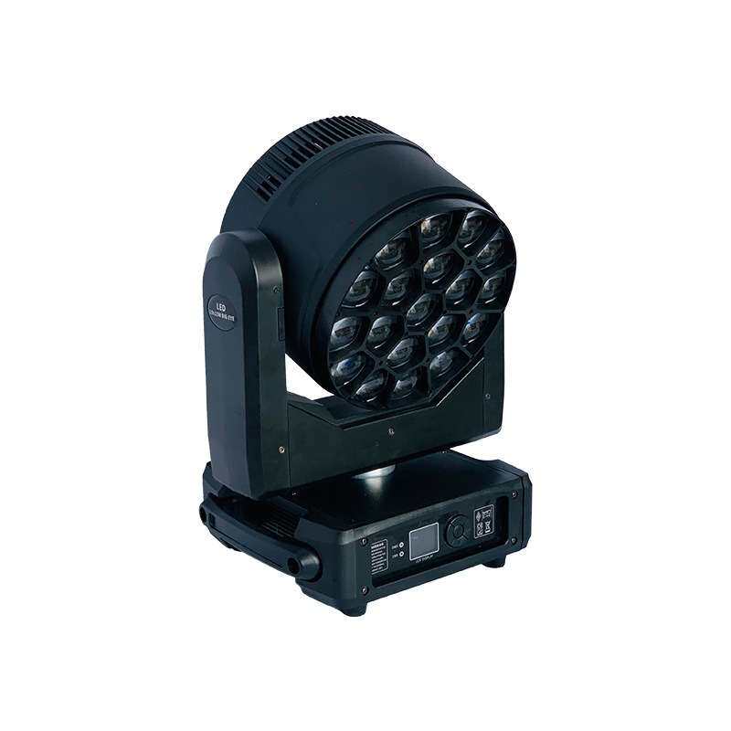 19颗15W LED摇头光束灯迷你全彩蜂眼染色点控七彩旋转舞台效果灯